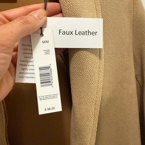 T Tahari Camel Trench Coat - Picture 2 of 4